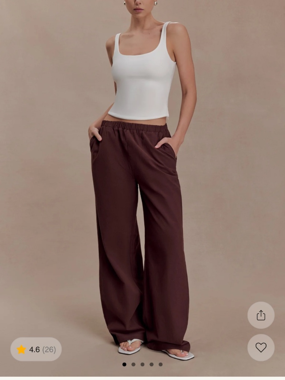 MESHKI Janayia Cotton Wide Leg Pants - Medium